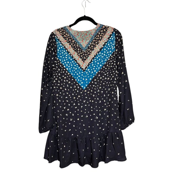 Current Air Womens Sheath Multicolor Floral Long Sleeve Dress Size S - Picture 4 of 6